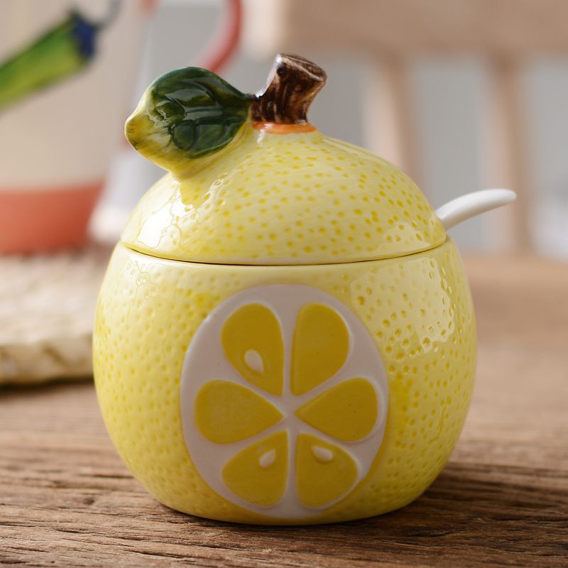 Japanese Ceramic Seasoning Jar Set for Kitchen Use