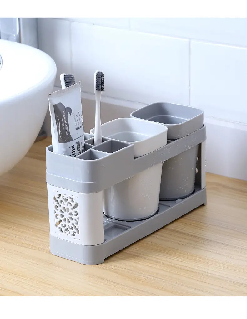 Stylish Toothbrush Holder and Wash Cup Set for Bathroom