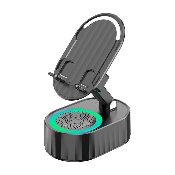 Cell Phone Stand with Wireless Bluetooth Speaker,Induction Speaker HD Surround Sound for Home and Outdoor