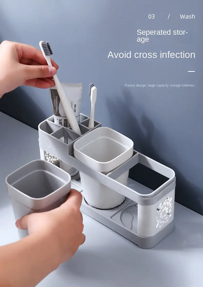 Stylish Toothbrush Holder and Wash Cup Set for Bathroom