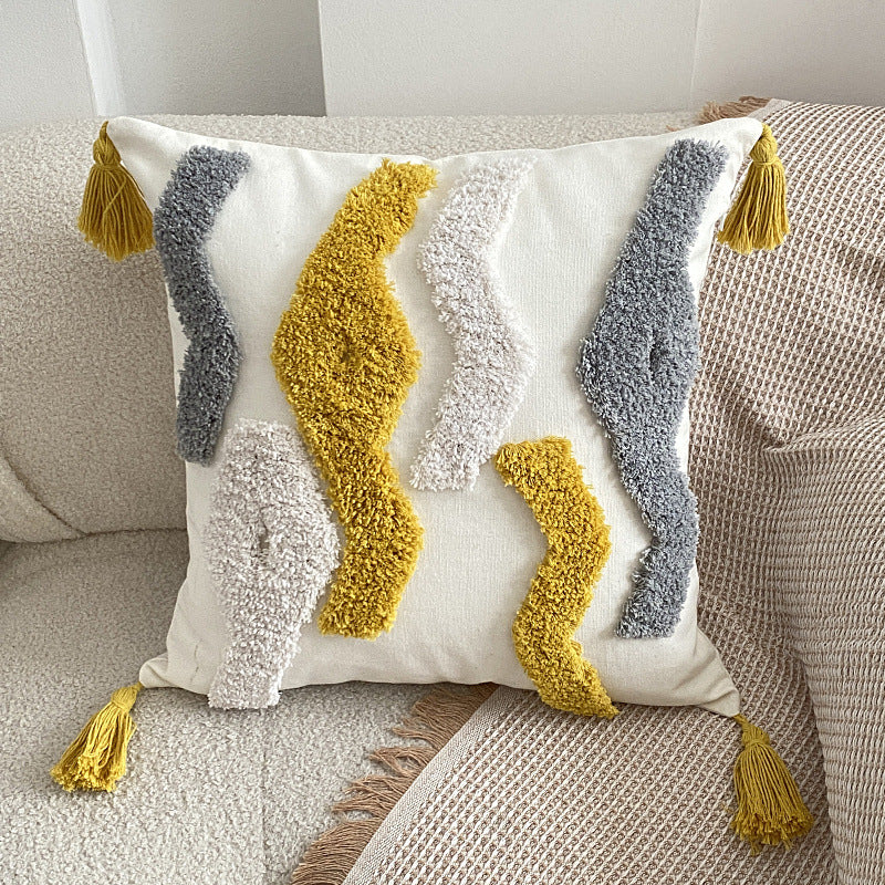 Nordic Bohemian Tufted Pentagram Pillow