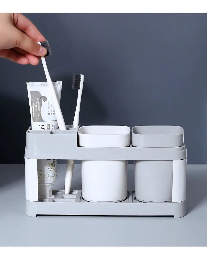 Stylish Toothbrush Holder and Wash Cup Set for Bathroom