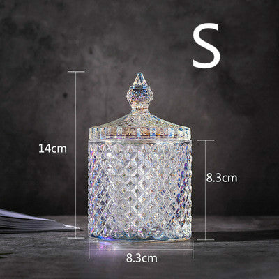 Nordic Crystal Glass Storage Jar for Candy and Jewelry