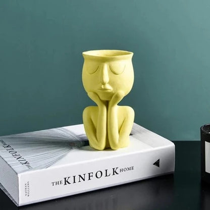 Nordic Style Portrait Art Planter for Home Decor