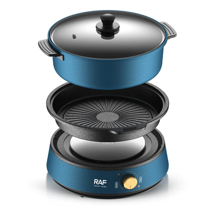 Multifunctional Electric Grill and Hot Pot Cooker