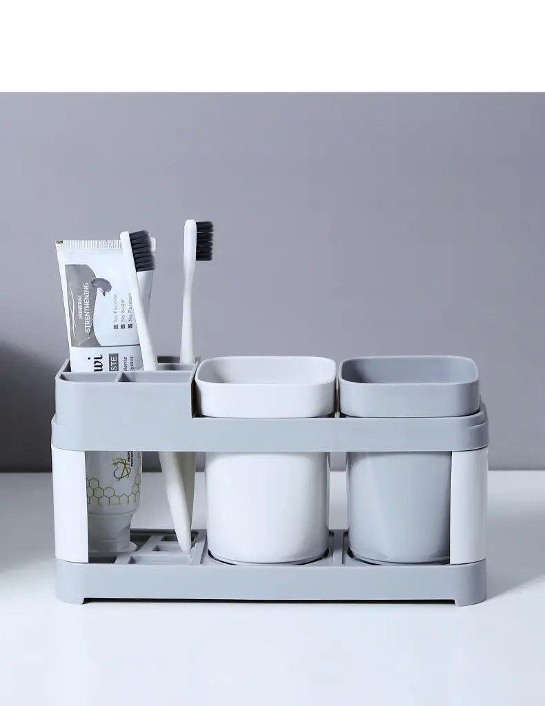 Stylish Toothbrush Holder and Wash Cup Set for Bathroom